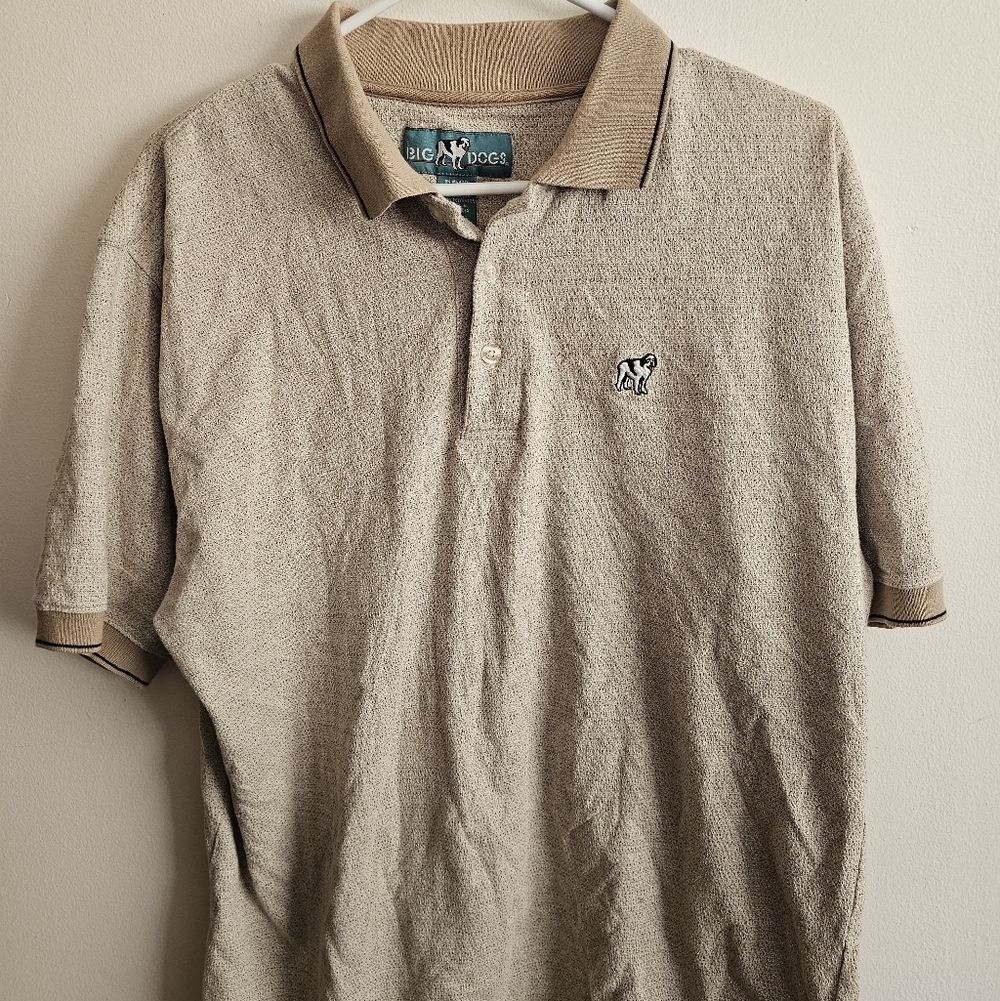 Big Dogs Men's Beige Polo Shirt